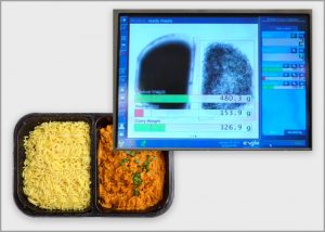 X-ray inspection of ready meals tv dinner
